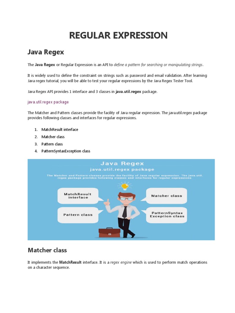 Regular Expression: Java Regex | PDF | Method (Computer Programming ...