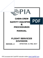 Cabin Crew Safety Equipment & Procedures Manual: Edition - V EFFECTIVE: 21 FEB, 2017