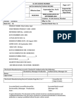 Batch Manufacturing Record