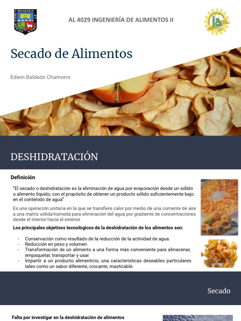 Secado de Alimentos v.2 | PDF | Humedad | Convección