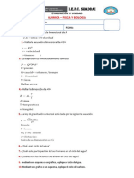 EVALUACION V UNIDAD Fisica, Quimica y Biolog.