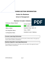 BUS 1038 - Weekly Couse Outline Supplement