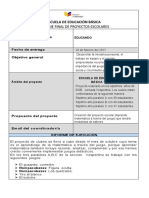 Modelo Informe de Proyecto Escolar