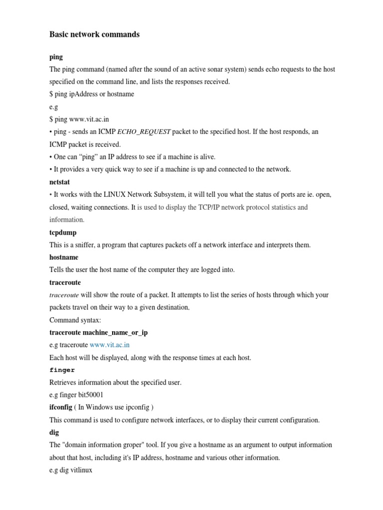Networking Commanads 2 | PDF | File Transfer Protocol | Transmission ...