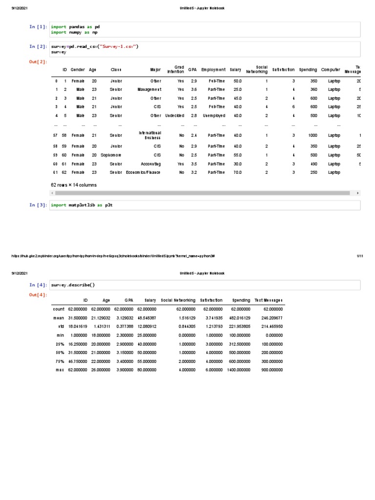 Student Survey Data Analysis | PDF | Computer Science | Computing