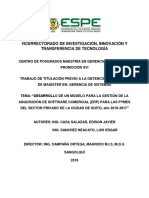 "Desarrollo de Un Modelo para La Gestión de La