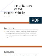 Modelling of Battery Circuit For The Electric Vehicle: Experiment 3