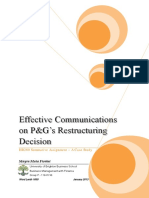 Effective Communications On P and G S Re