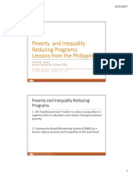 Poverty and Inequality Reducing Programs: Lessons From The Philippines