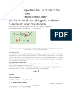 Calcular El Logaritmo de Un Número Sin Usar Calculadora