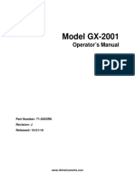 Model GX-2001: Operator's Manual