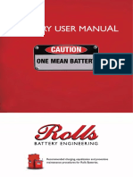 Battery User Manu: Caution