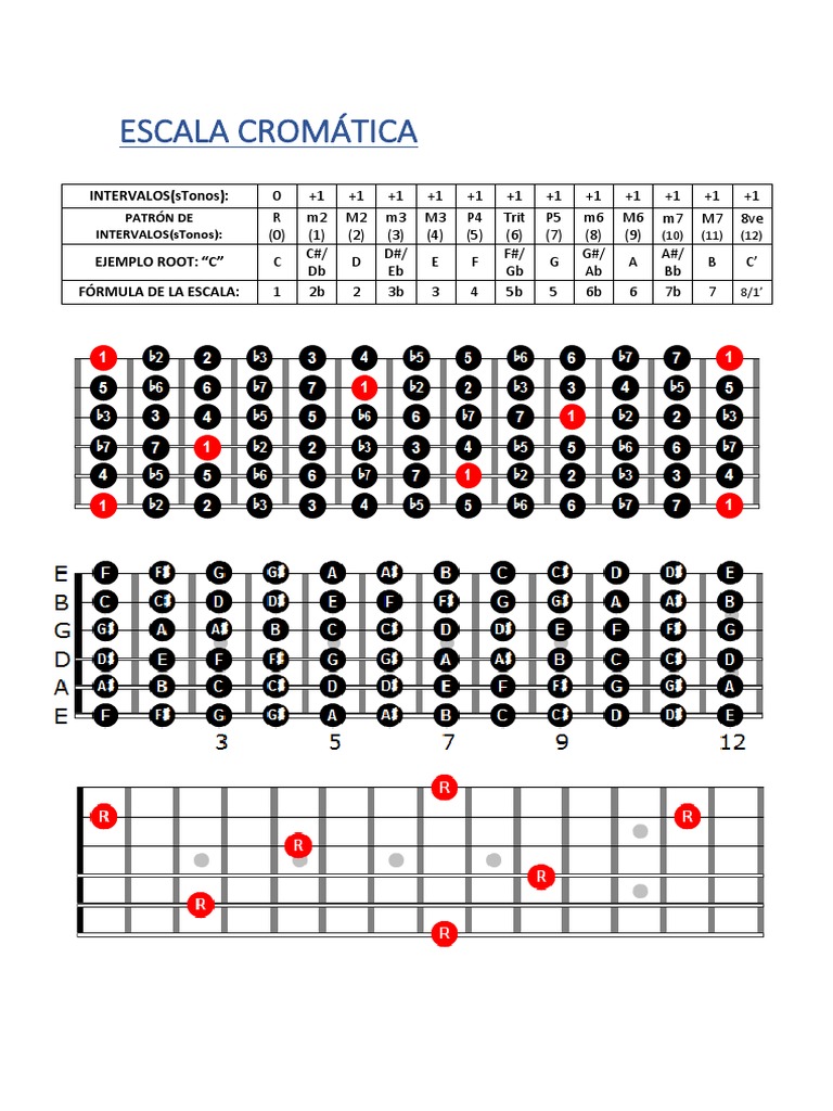 Guía de Escalas Musicales y Patrones | PDF | Pitch (Música)
