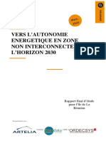 Autonomie Energetique Zni Horizon 2030 Lareunion 2019