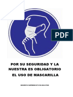 Por Su Seguridad y La Nuestra Es Obligatorio