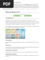 Physical Design of Iot: Things/Device