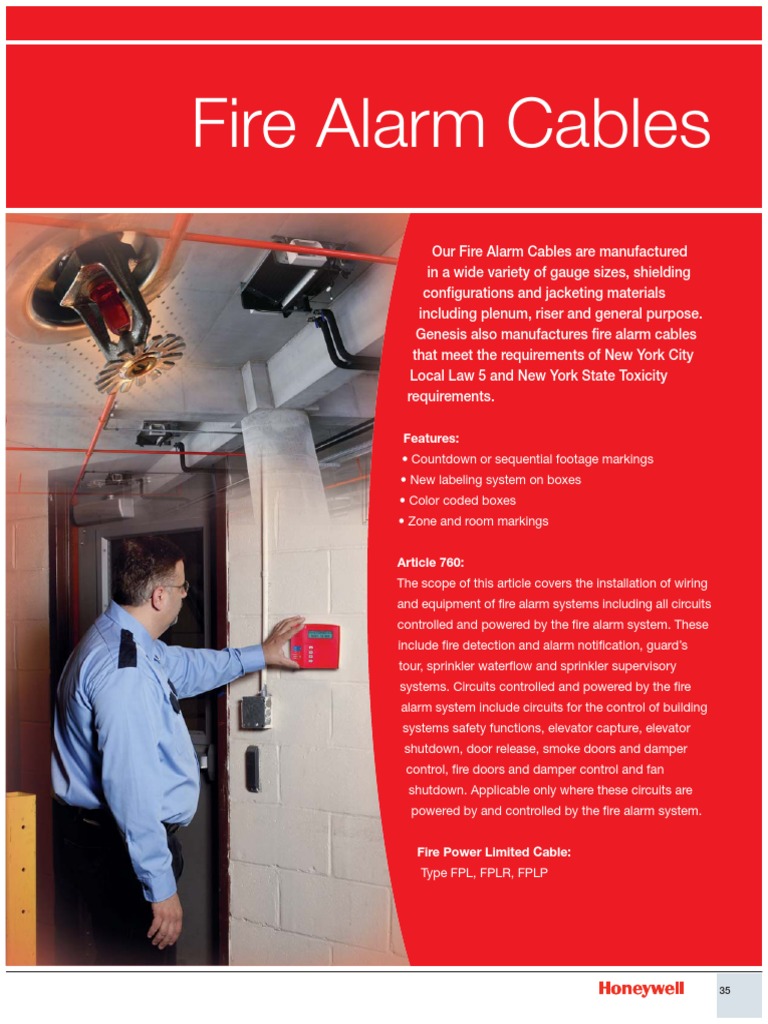 NYC Fire Alarm Cable Specifications | PDF | Electrical Conductor ...