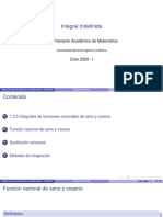 Integrales de Funciones Racionales Seno y Coseno