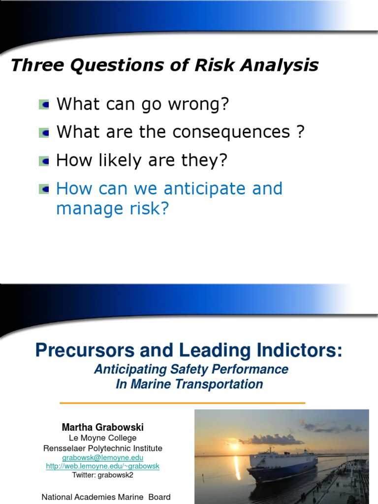 Maritime Risk Analysis and Safety Culture | PDF | Safety | Risk