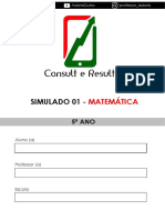 Simulado 01 - Matemática - 5º Ano (Blog Do Prof. Adonis)