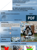 Optimización del tiempo de biodegradación de PET mediante Pseudomonas aeruginosa