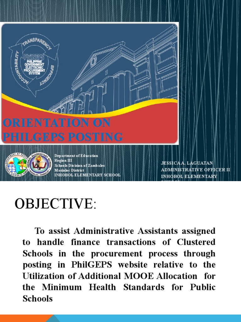 PhilGEPS Posting Orientation Guide | PDF | Business | Economies