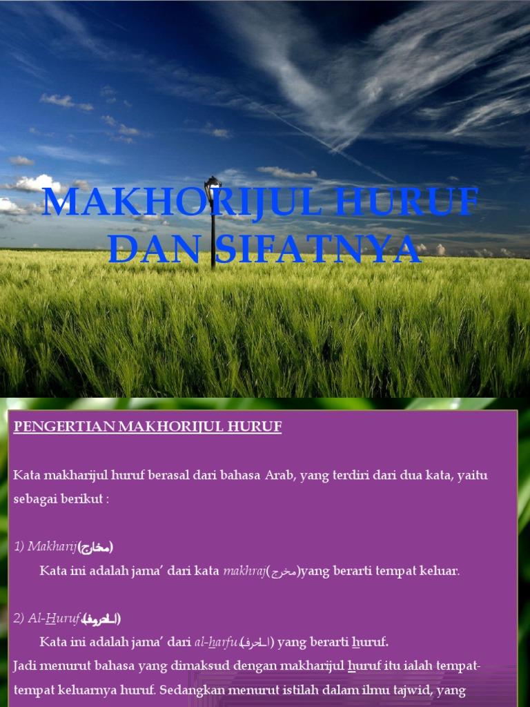 Makhorijul Huruf Dan Sifatnya | PDF