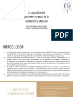 La Seguridad Del Paciente - Eje Toral de La Calidad de La Atención