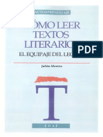 Como Leer Textos Literarios Julian Moreiro