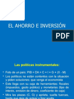 AHORRO E INVERSIÓN: POLÍTICAS FISCALES Y DETERMINANTES DEL CONSUMO