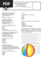 11 Exercícios Sobre Camadas Da Terra para 6º Ano Com Gabarito | PDF ...