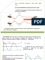 F19 - Periodiciddade temporal e periodicidade espacial de uma onda. Ondas harmónicas e ondas complexas.