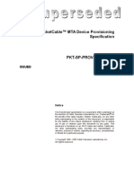 Packetcable™ Mta Device Provisioning Specification: Pkt-Sp-Prov-I04-021018