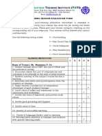 10 - Training Session Evaluation Form