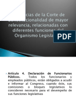 Declaración de funcionarios públicos ante el Congreso