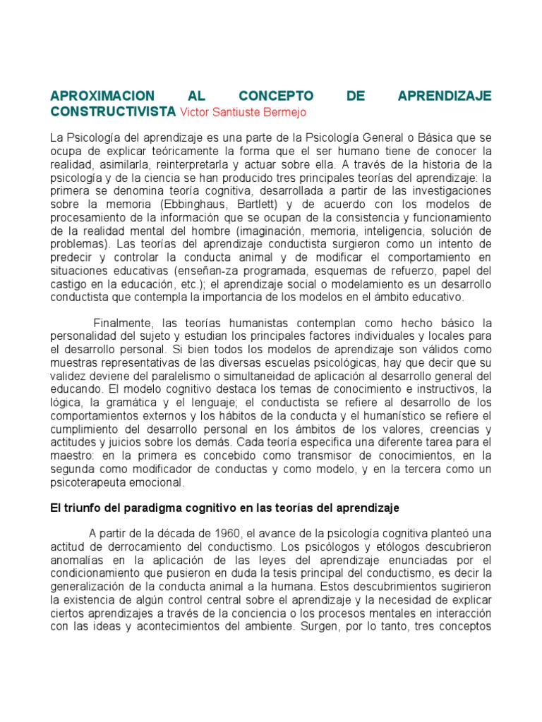Aprend Constructivista | PDF | Constructivismo (filosofía de la ...