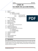 UNIT: 01 Introduction To Accounting