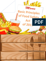 Basic Principles of Food Safety Act of 2013
