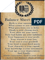 GODS BALANCE SHEET