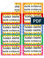 James Smith: Math Notebook Math Notebook Math Notebook