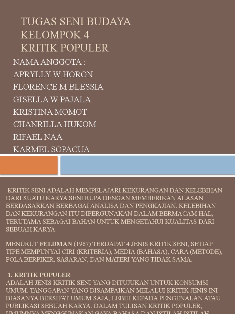 Kritik Populer | PDF