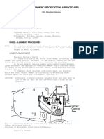 Wheel Alignment Specifications and Procedrues