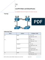 15.6.2 Lab - Configure IPv4 and IPv6 Static and Default Routes - ILM