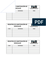 Registro de Sanitización de Vehiculos V.3