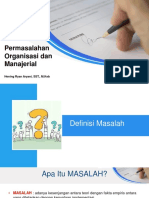 Permasalahan Organisasi Dan Manajerial