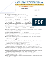 (Session: 2021-22) Subject: Mathematics Class: Xi Topic: Conic Section