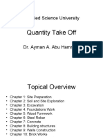 Quantity Take Off: Applied Science University