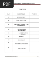 Mca308:Supermarket Billing System 2021-2022: SL - No Particulars Page - No