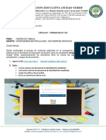 COMUNICADO - Matricula Estudiantes Antiguos