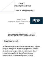 Kuliah 2 ManKon (Organisasi Proyek)